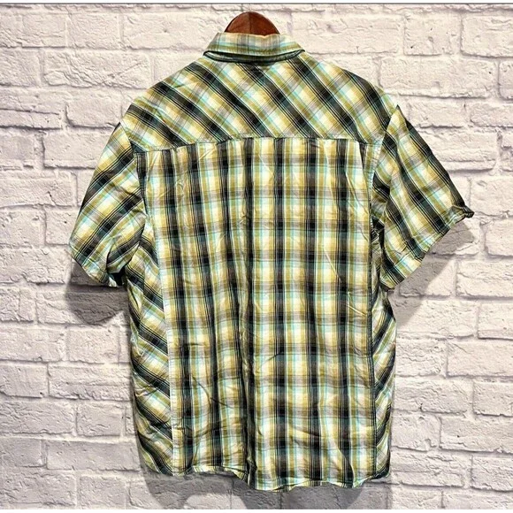 Lot Of 2 PrAna Mens Breathe Pearl Snap Plaid Button Up Short Sleeve Shirt Sz XL - Picture 9 of 10